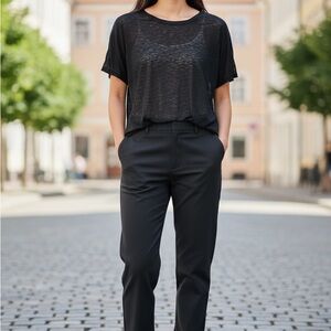 Champion Black Short Sleeve Sheer Running Tee for Women